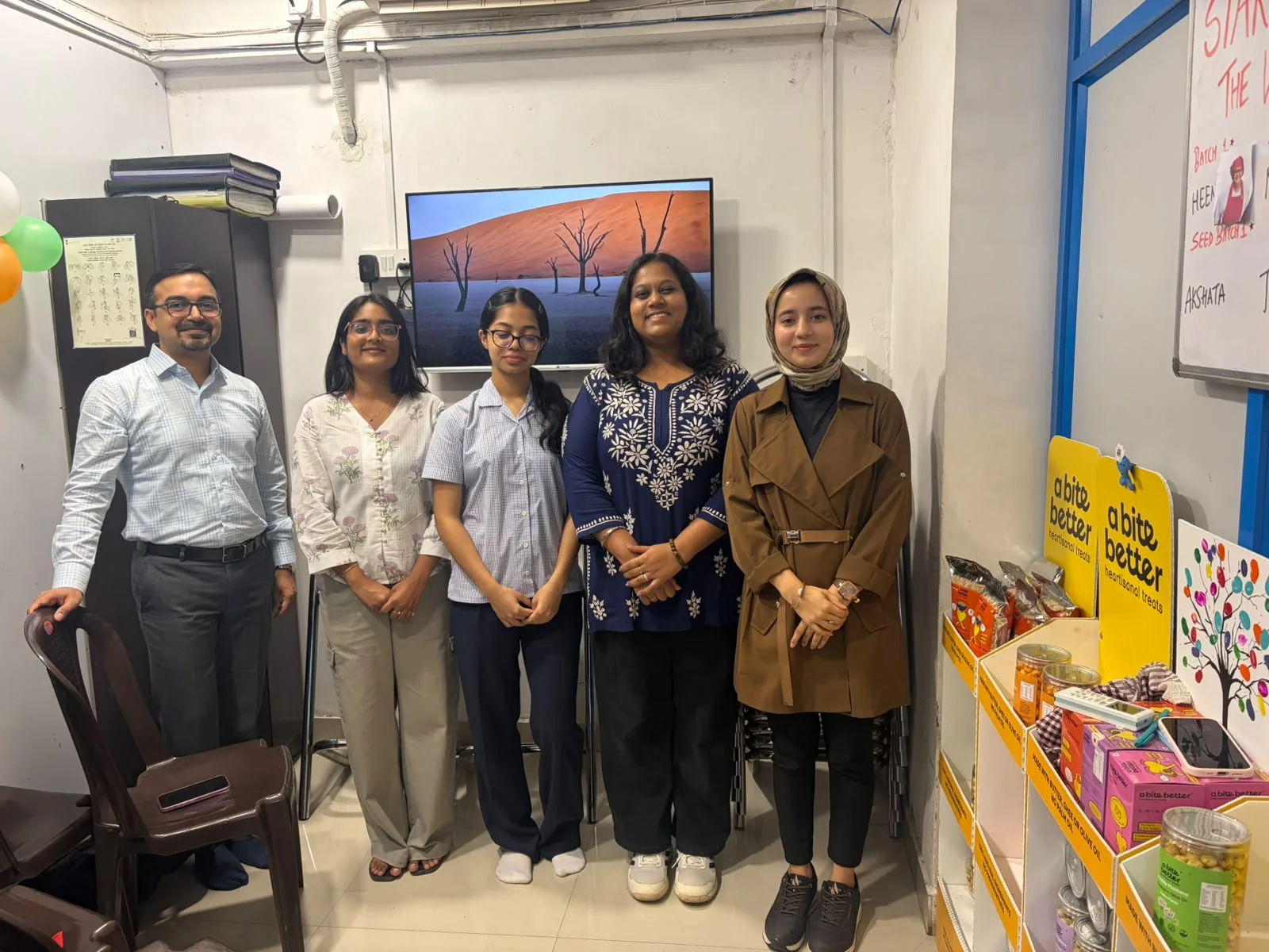 Myra Jhawar with Veruschka Foundation team members